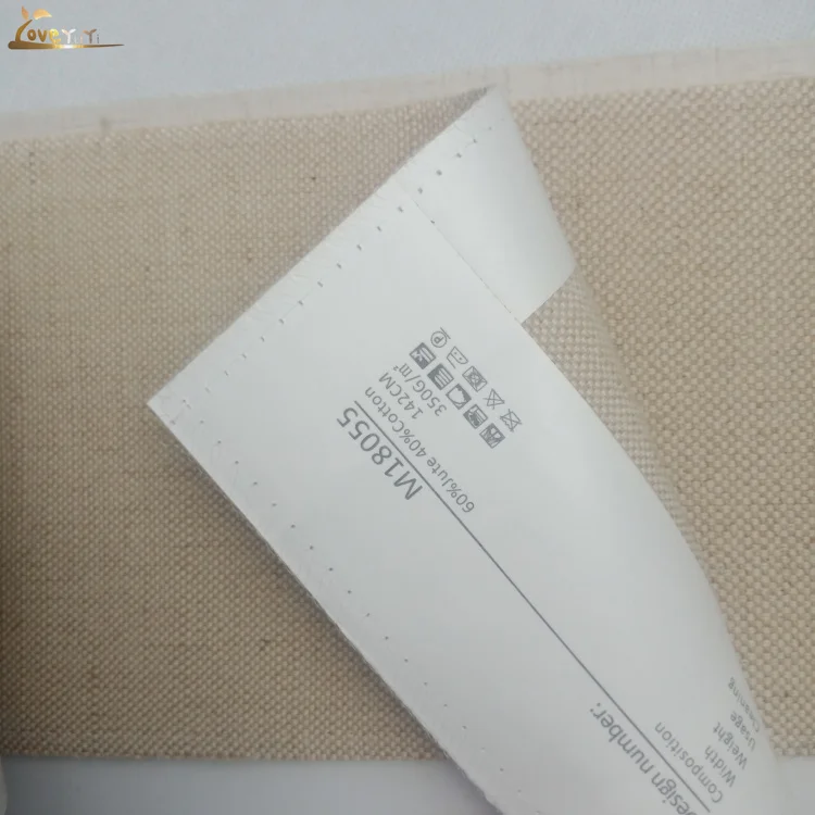 Furnished Plain Cotton Jute Fabric For Furniture Upholstery