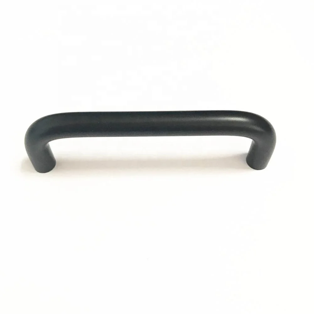 D style shape 10mm 8mm 12mm diameter matt black anodized aluminium handle