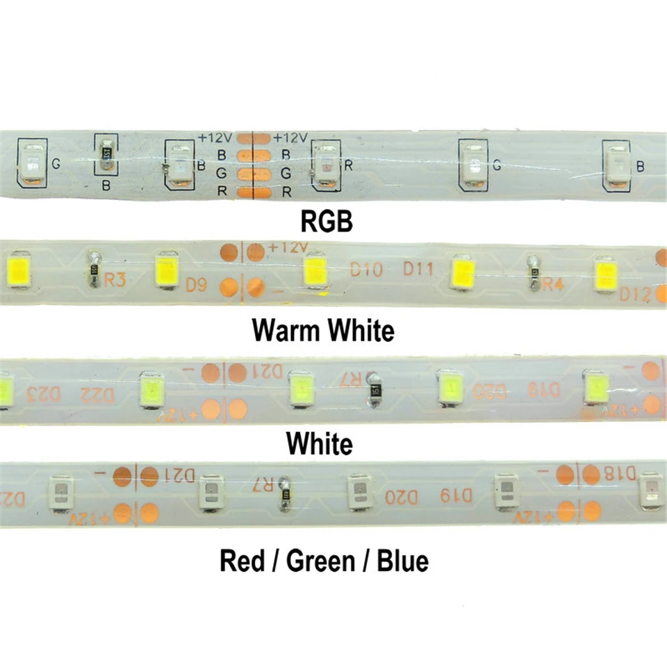 12V DC 3528 SMD LED Strip light 300leds 16.4 feet white flexible tape lights Decorate for Bedroom Boat Car TV backlighting