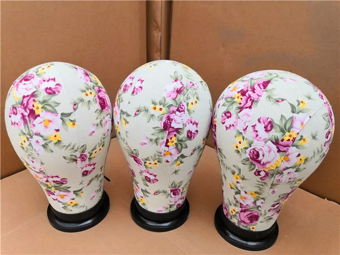 Оптовая продажа дешевые продукты для парикмахерских цветочный холст без лица косметология Холщовый блочный голова манекен