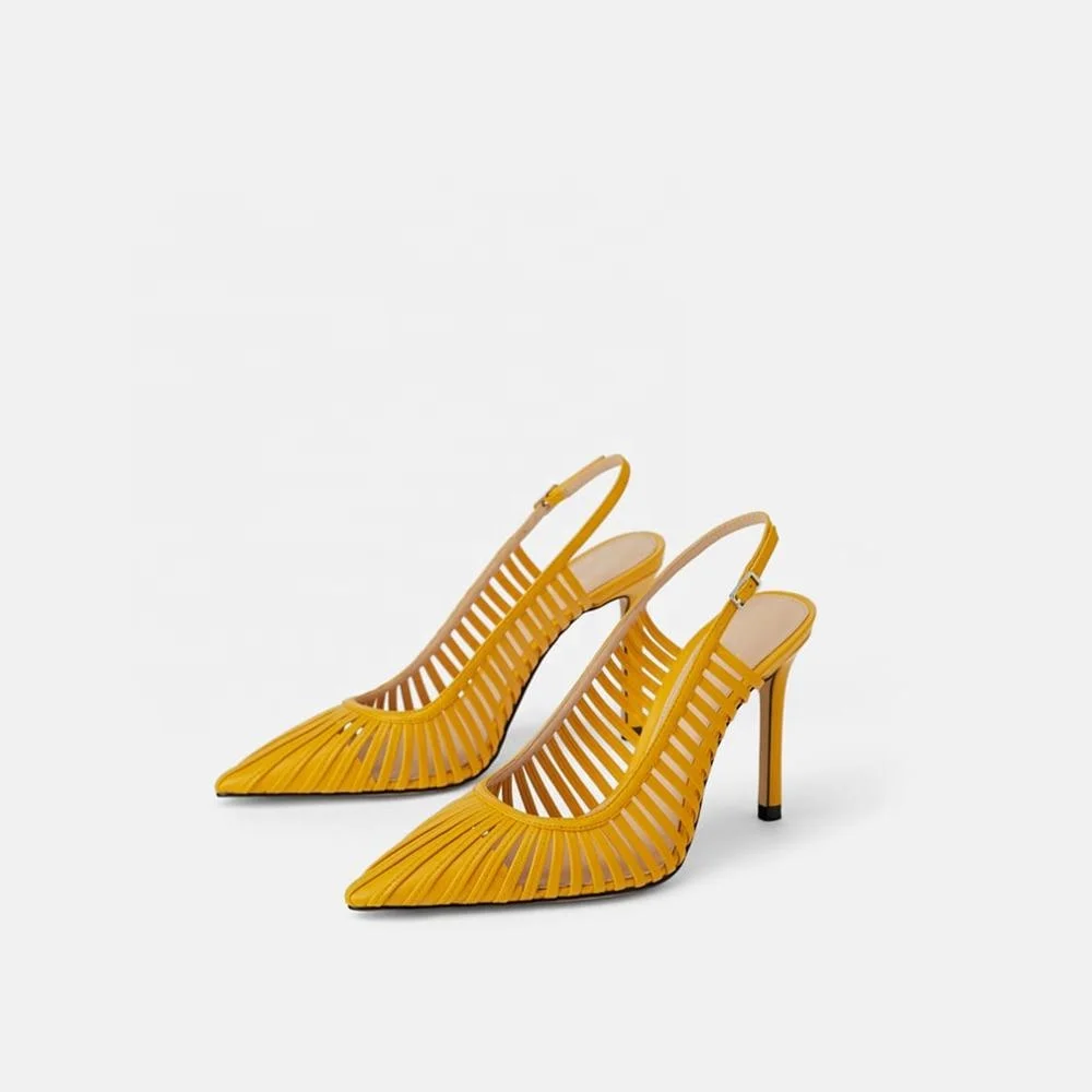 MANRINO-0236  Wholesale Hollow Out Gladiator Pu Leather Sandals Women Slingback Shoes Strappy Roman Sandals