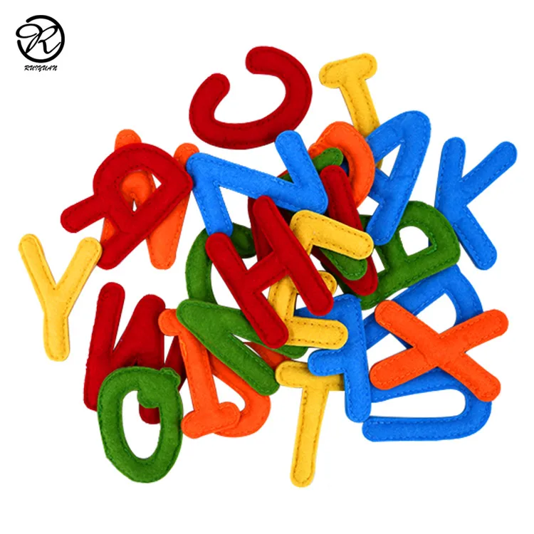 Felt Alphabet Letters A to Z Assorted Colors Fabric ABCs for DIY Craft Kids Toys Christmas Birthday Party Decoration
