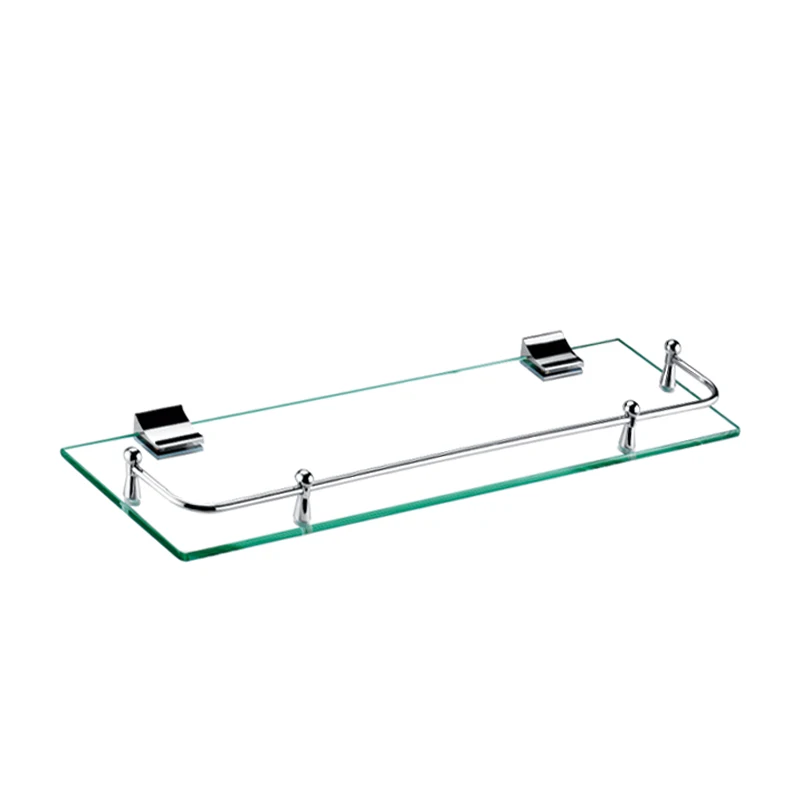 Stainless steel 304 hotel home single wall bathroom glass shelf
