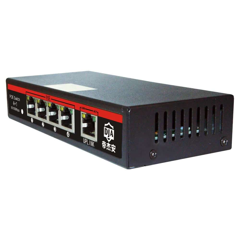 
oem poe switch extender 250m 4 Port 10/100Mbps POE Switch for IP Camera 