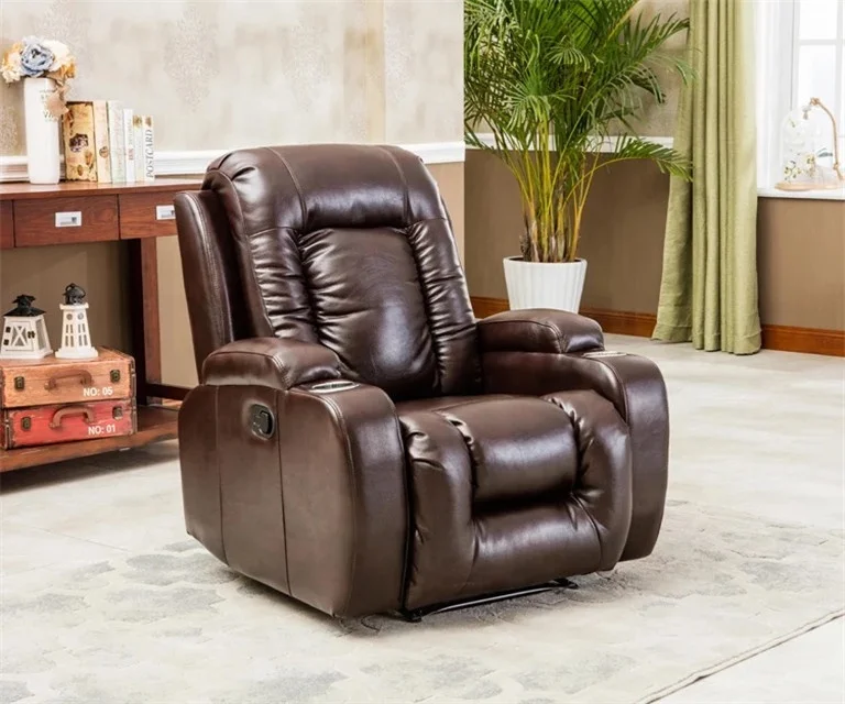 Comfortable American Style Home Theater Recliner , VIP High Quality Leather Electric Cinema Recliner Sofa