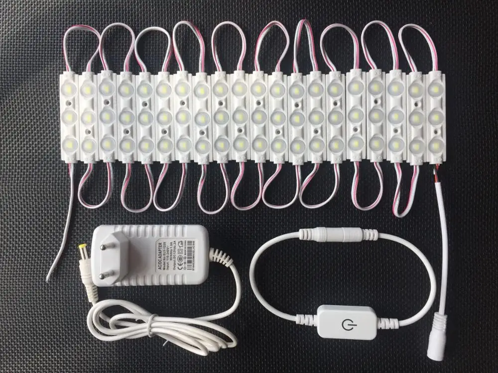24w 60 Leds Make-up Vanity Mirror Light DIY Light Kit for Cosmetic Makeup Vanity Mirror with 12v Power Supply