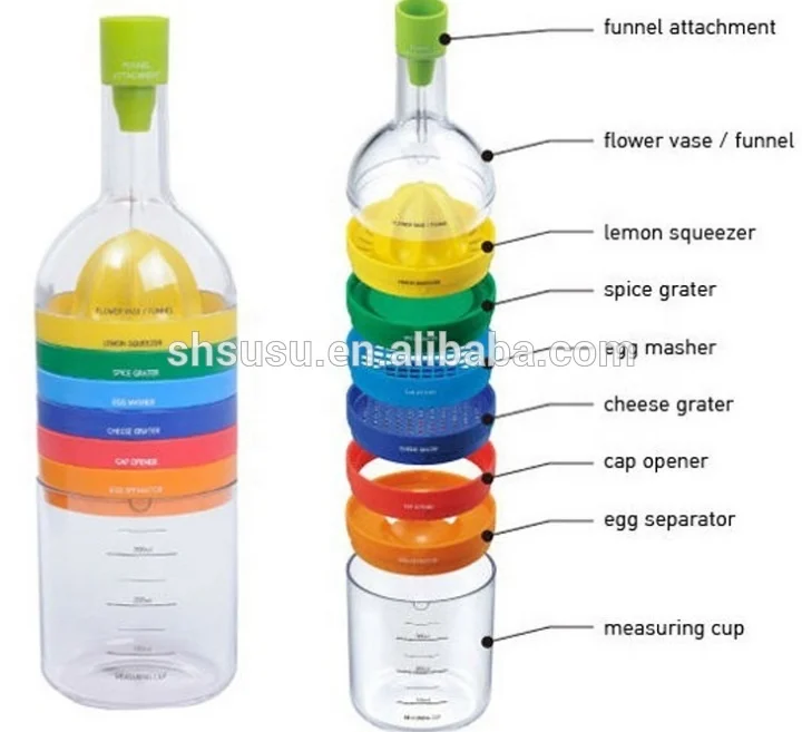 
Multipurpose Bin Bottle 8 in 1 names of Kitchen Utensils Gadgets Maker 
