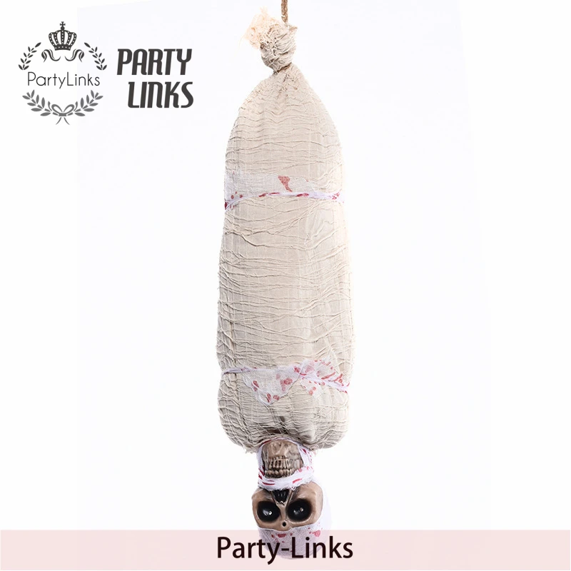 Led Horror Hanging  Flying Specter Mummy Ghost With Scary Light Up Eyes For Halloween Masquerade Props Decorations