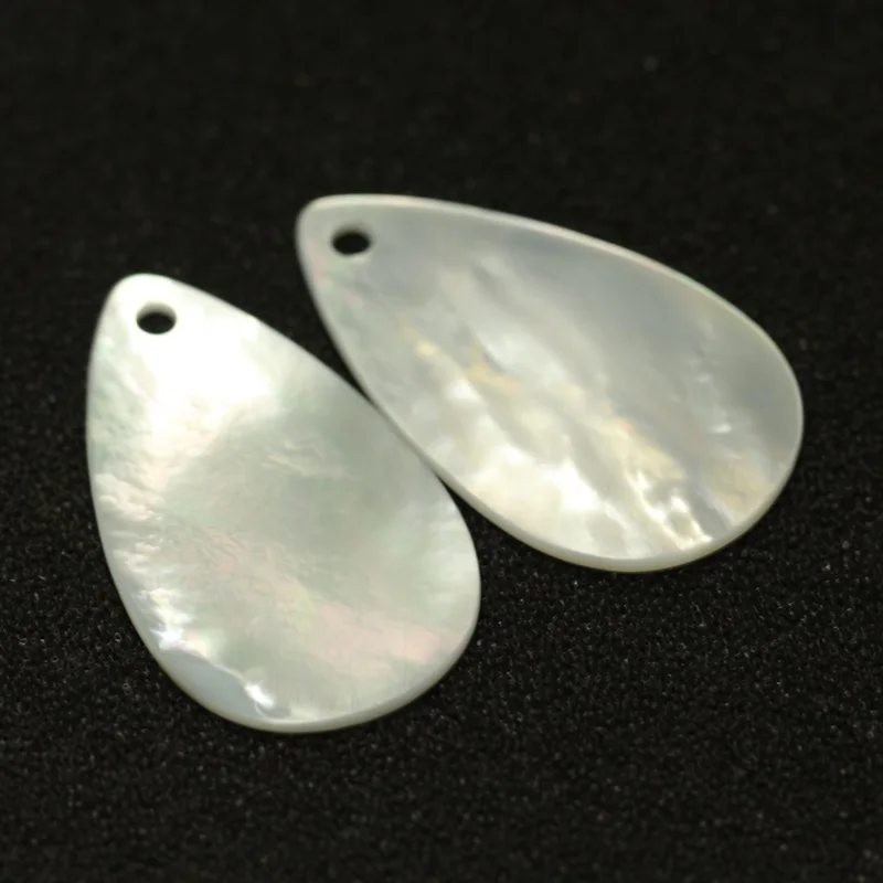 Customize various sizes white shell pear drop shape mother of pearl for jewelry pendant