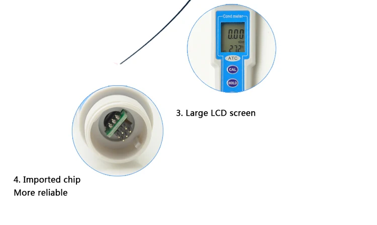 Digital Range 0-1999 uS Pen Type Conductivity Meter TDS Meter