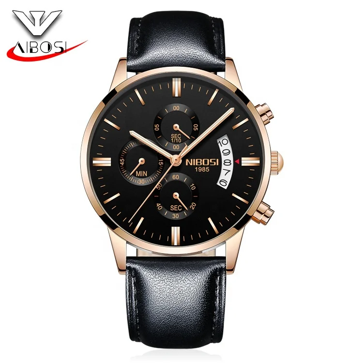 NIBOSI 2309  Luxury Top Brand Mens Watch Relogio Masculino Navy Blue Military Army Analog Quartz Wrist Watches