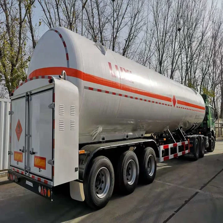 LNG semi trailer truck designed in ASME standard for a long distance LNG transportation