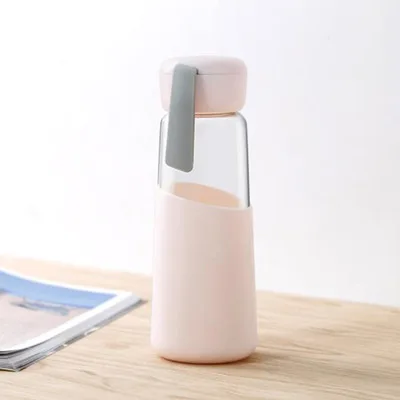 2020 Hot sale Borosilicate Glass Water Bottle with Silicone Sleeve