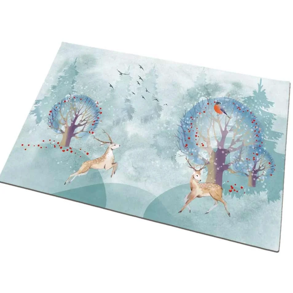 OEM Cartoon Design Home Decor Floor Mat Soft Sound Proof Round Korean Floor Mat