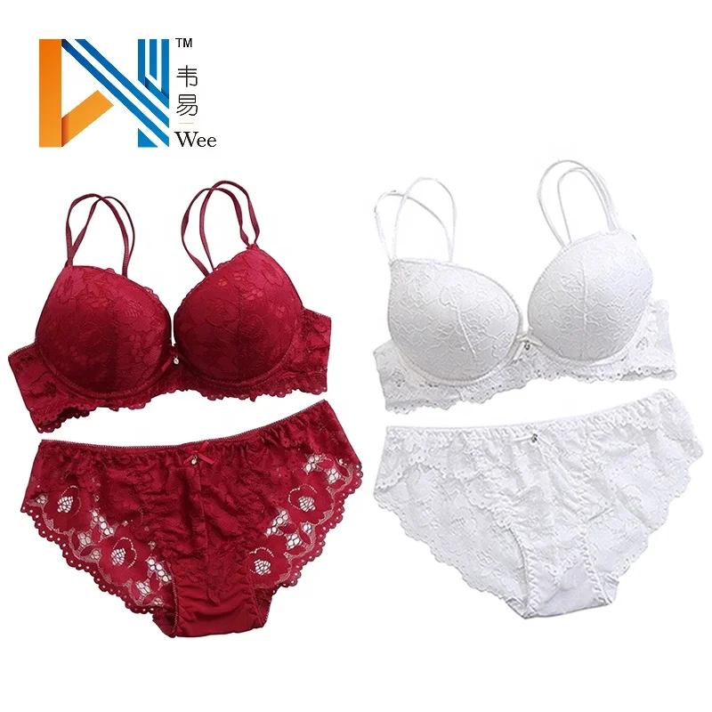 Brassiere Lace-Edged Modal Young Girl Women Bra Set With Underwire