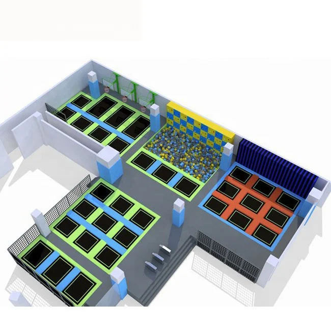 
Wholesale fashionable kids play area indoor gymnastics children play ball pool trampolines 