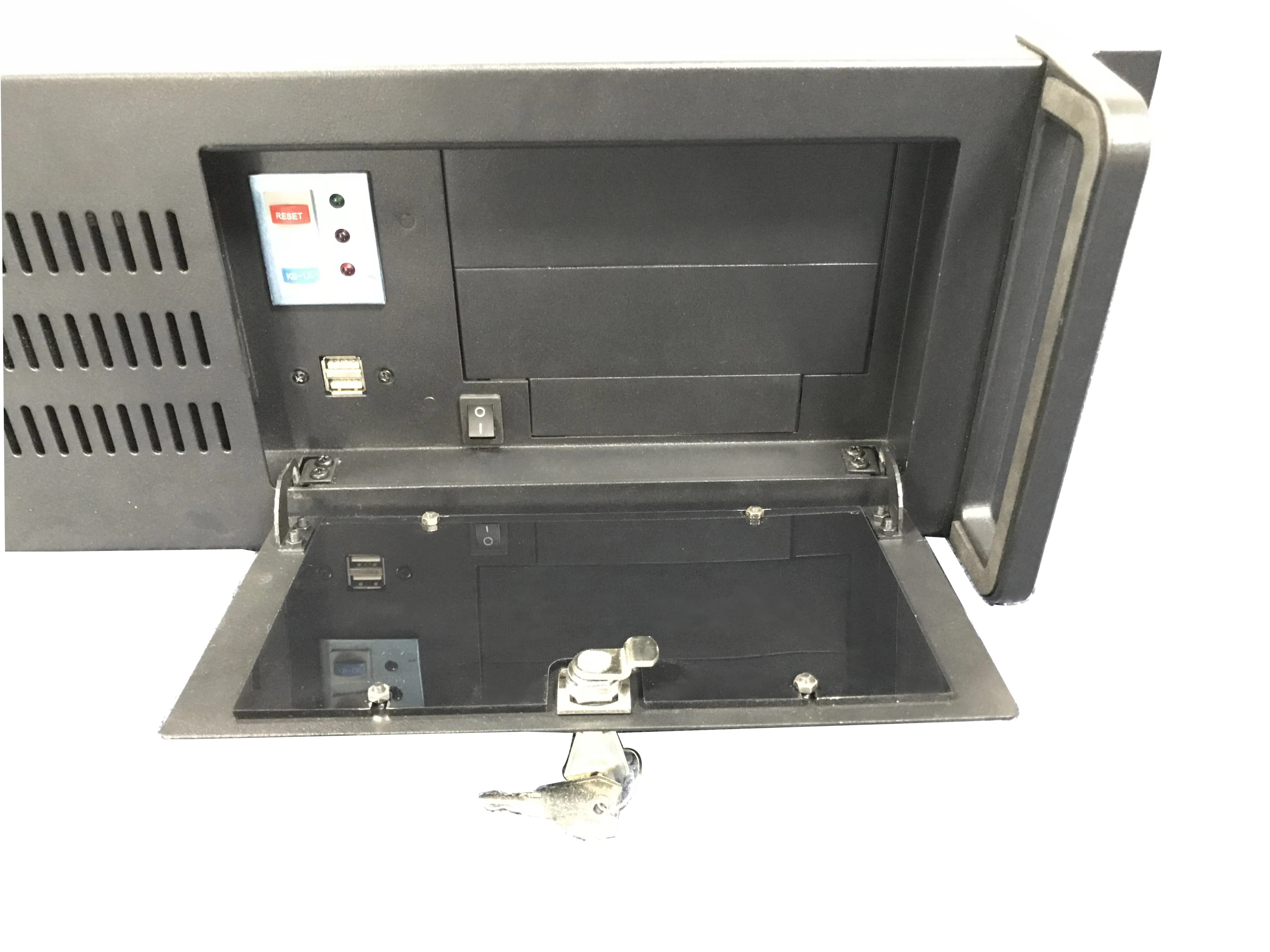 Black 4U  server case  short 450mm  rackmount chassis 7bays industrail case