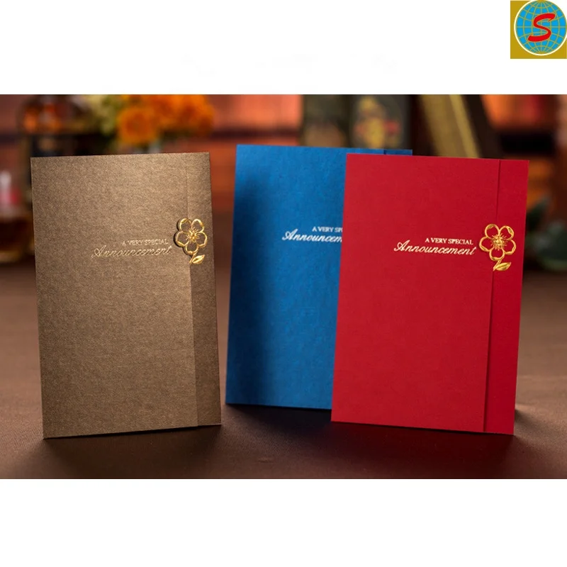 Luxuriously wedding invitation card with custom information and logo