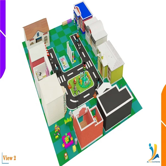 12*17*4m kids playhouse with playground accessories  interactive play system