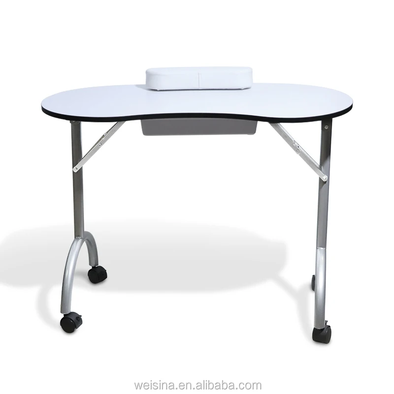 Simple Foldable Elegant Trolley Portable Manicure Nail Table