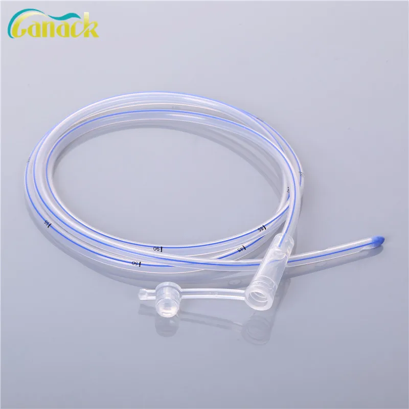 Disposable 8fr 20fr 100% Medical Grade Silicone Nasogastric Tube Stomach Sizes Packaged in Paper Bag EOS Disinfecting Type