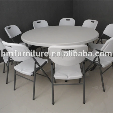 5ft plastic folding round table for six to eight people from Chinese