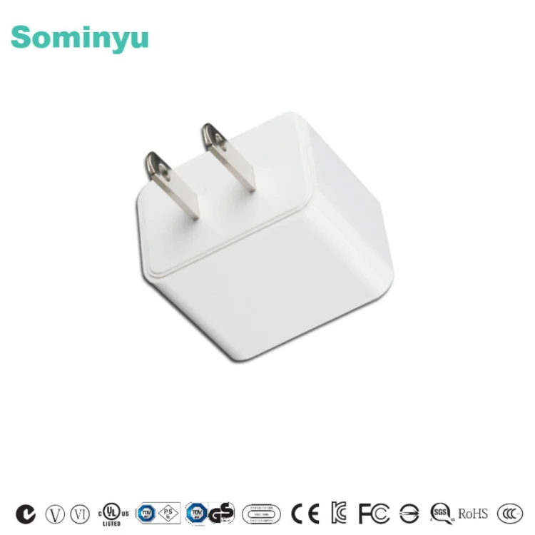 UL/cUL/FCC/CE/GS/SGS listed 5v2a usb power adapter with US/EU ac plug
