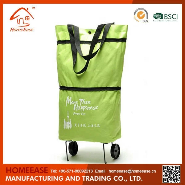 Wholesale foldable shopping Vegetable Shopping Trolley Bag