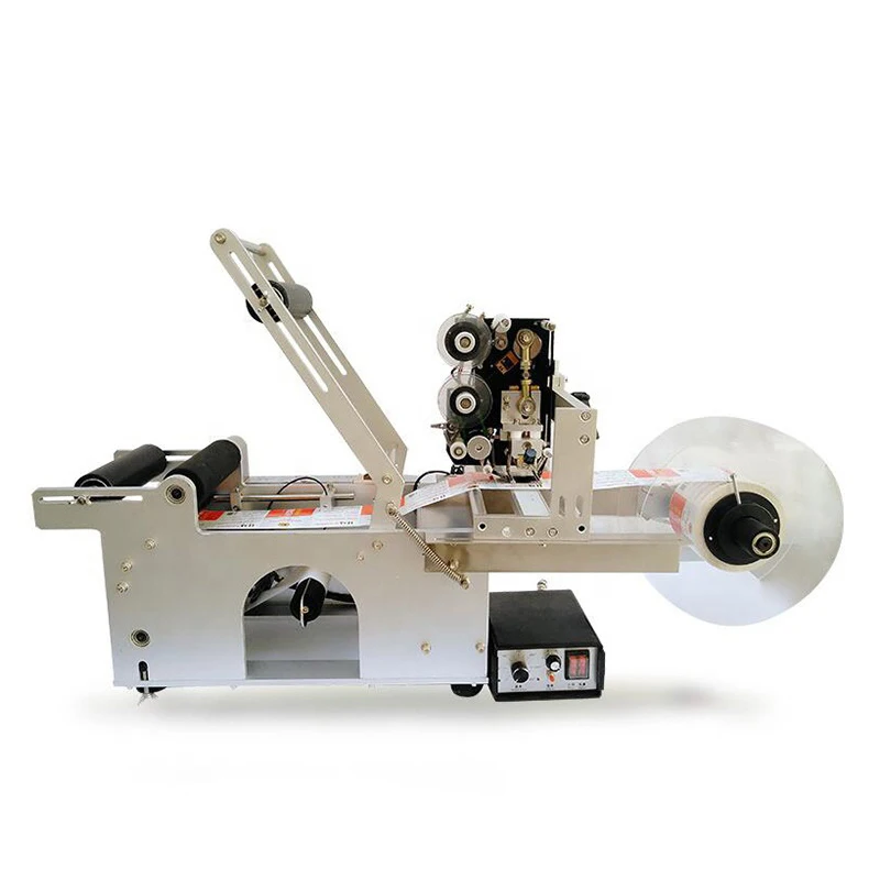 High Efficiency Semi Automatic Glass Round Bottle Wet Glue Labeling Machine