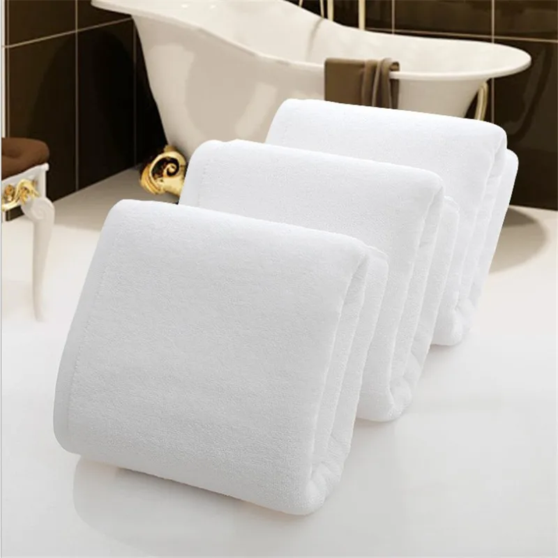 Wholesale luxury  white bath towel with logo  70*140 towel hotel