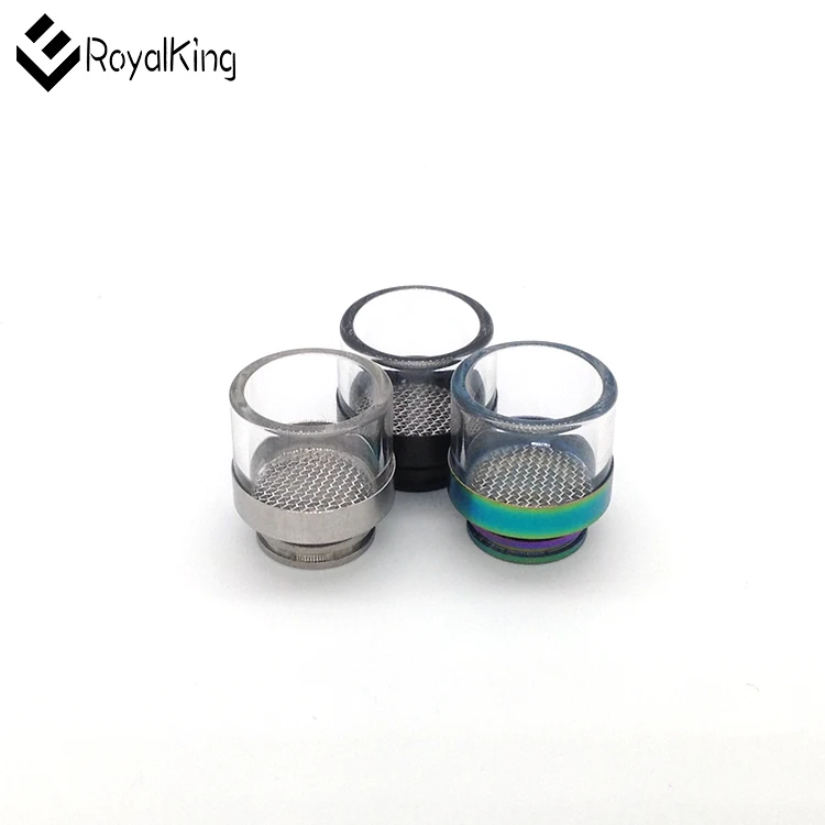 
Colorful New Stainless Pyrex Glass whorl filter Cbd Drip Tip 810 Thread 