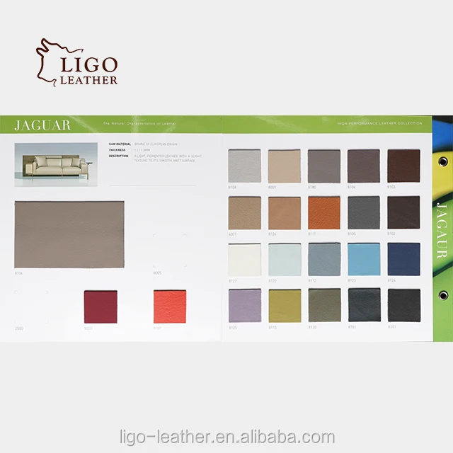 Genuine semi aniline real leather cowhide for upholstery