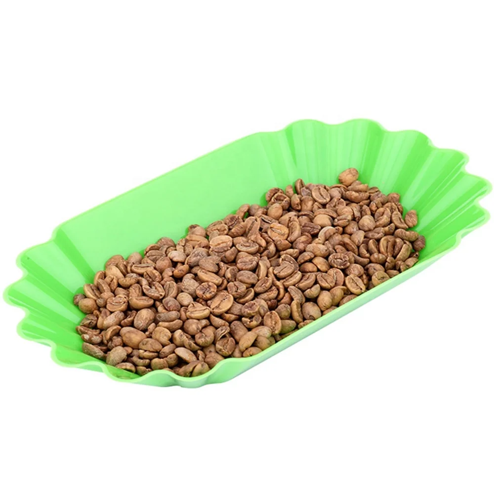 
Z Kitchen Accessories Coffee Beans Dish Plastic Snack Serving Tray Oval Plate Coffee Cupping for Green or Roasted Coffee Beans 