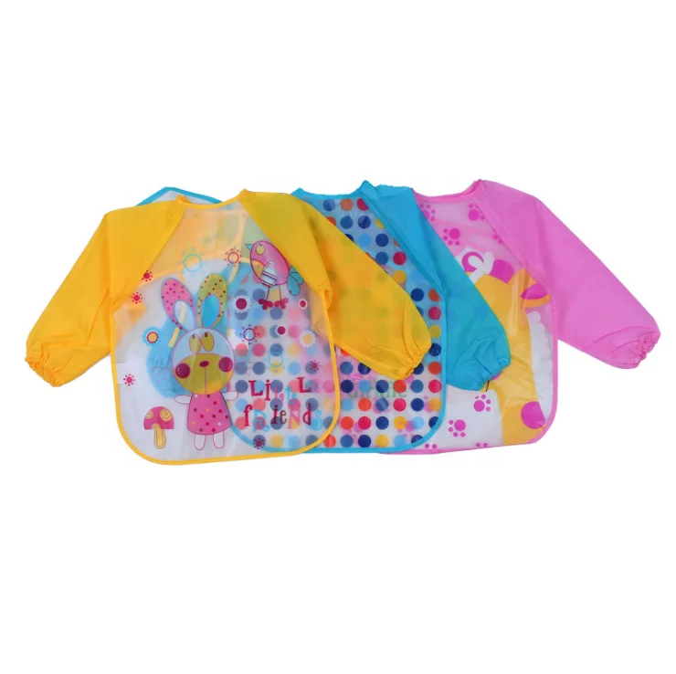 Custom Waterproof EVA Apron Easily Cleans Baby Bibs