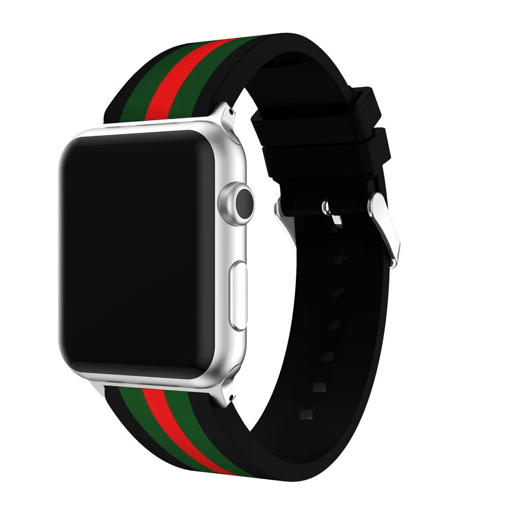 Силиконовые часы ремешок для apple watch, Сад Стиль Силиконовый сменный ремешок для iwatch, ремешок для часов