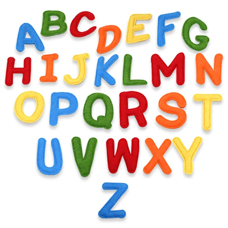 Felt Alphabet Letters A to Z Assorted Colors Fabric ABCs for DIY Craft Kids Toys Christmas Birthday Party Decoration