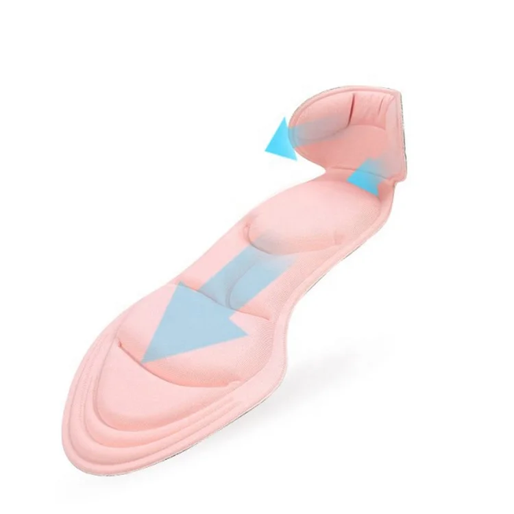 2018 New Design 5D Sponge Comfortable Sweat-Absorbent Heel Insoles Breathable Massaging Heel Inserts Pads for Women