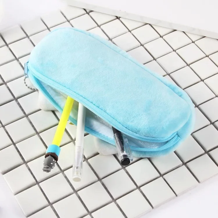 OEM!Newest 20*10cm Unicorn Plush Pouch Pencil Case Bag Key Chain Pendant Coin Purse Wallet Case Pouch Bag