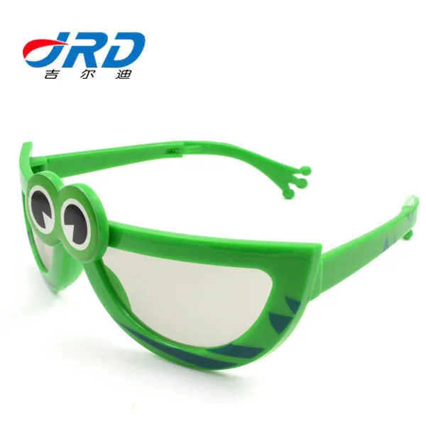
Good Design Frog Shape Plastic Polarized 3D Glasses for 3D Cinemas and Kids 