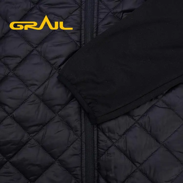 Hot selling fashion long sleeve custom black hybrid jacket men winter coat