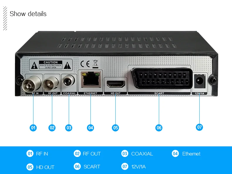 High quality Tv Box Smart Tv Android Dvb-T2 Set Top Box MPEG4 USB PVR 168mm hd dvb-t2 set top box