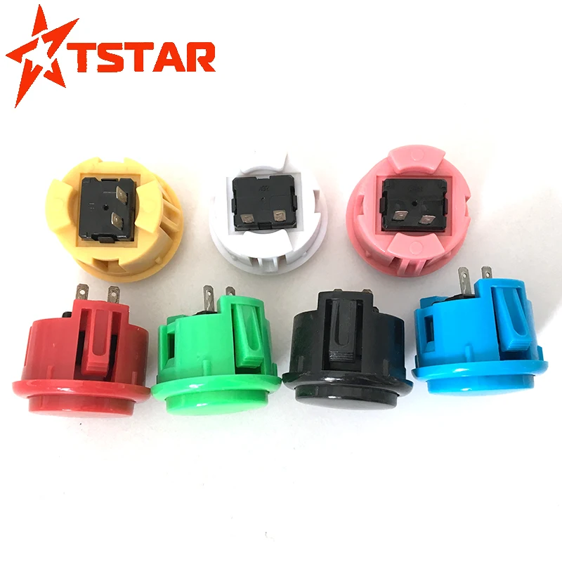 Заводская низкая цена Различные цвета 30 мм Sanwa Кнопки Настенный Круглый переключатель с бесплатным образцом