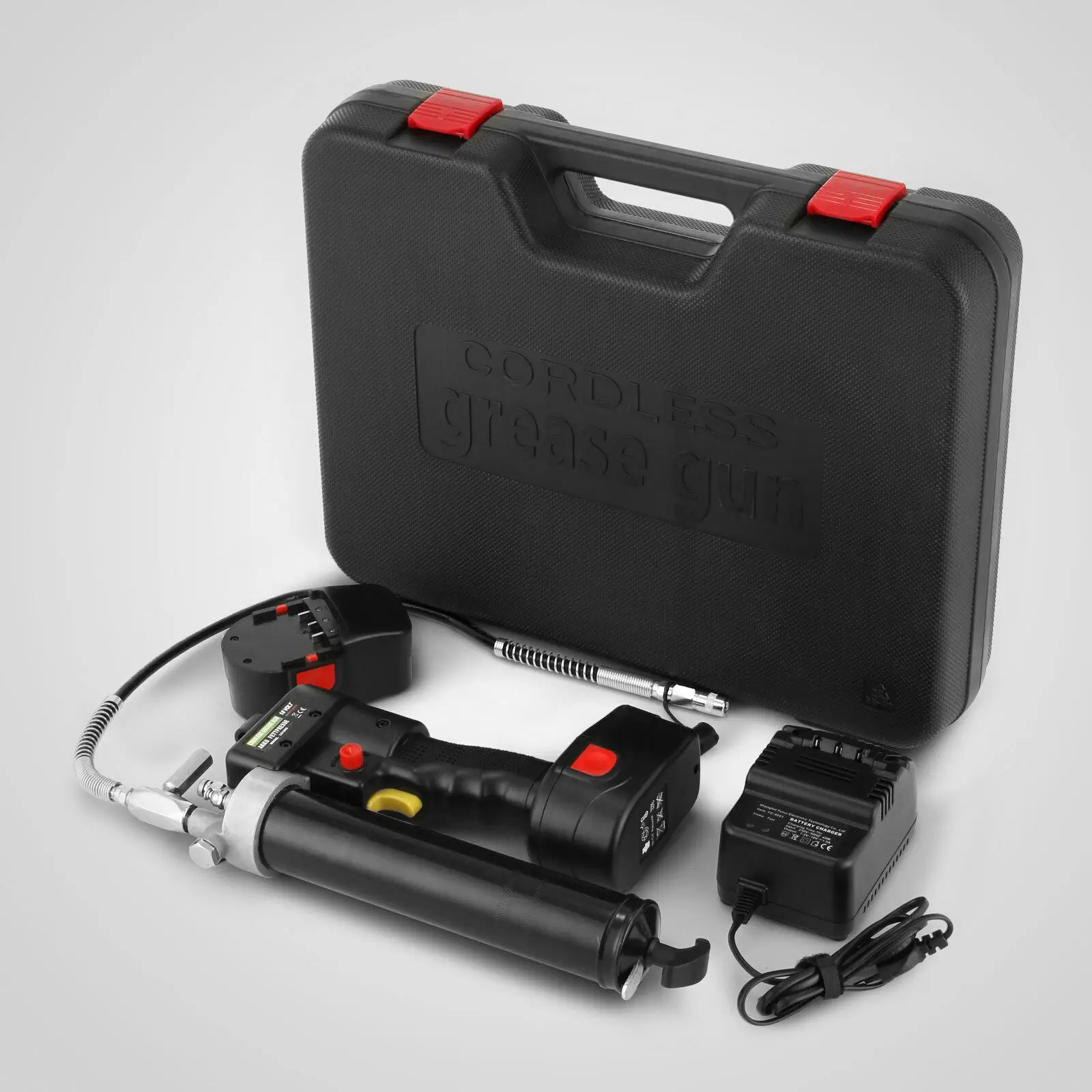 
Electrical Grease Gun Cordless Battery 18V 107cm 8000PSI Heavy + 2 Batteries 