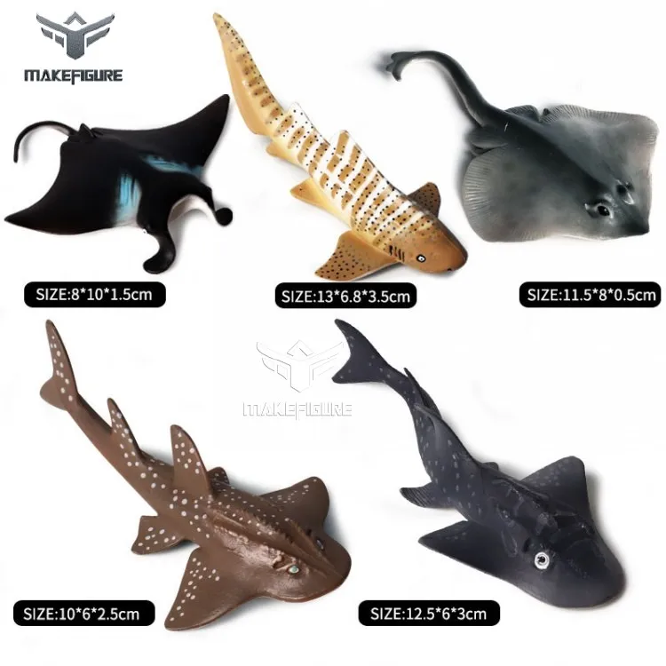 Custom Made Ocean Animals Figures Models Lifelike Sea Animals Model Figurines Solid Shark Sea Animal Toy For Kids Learning