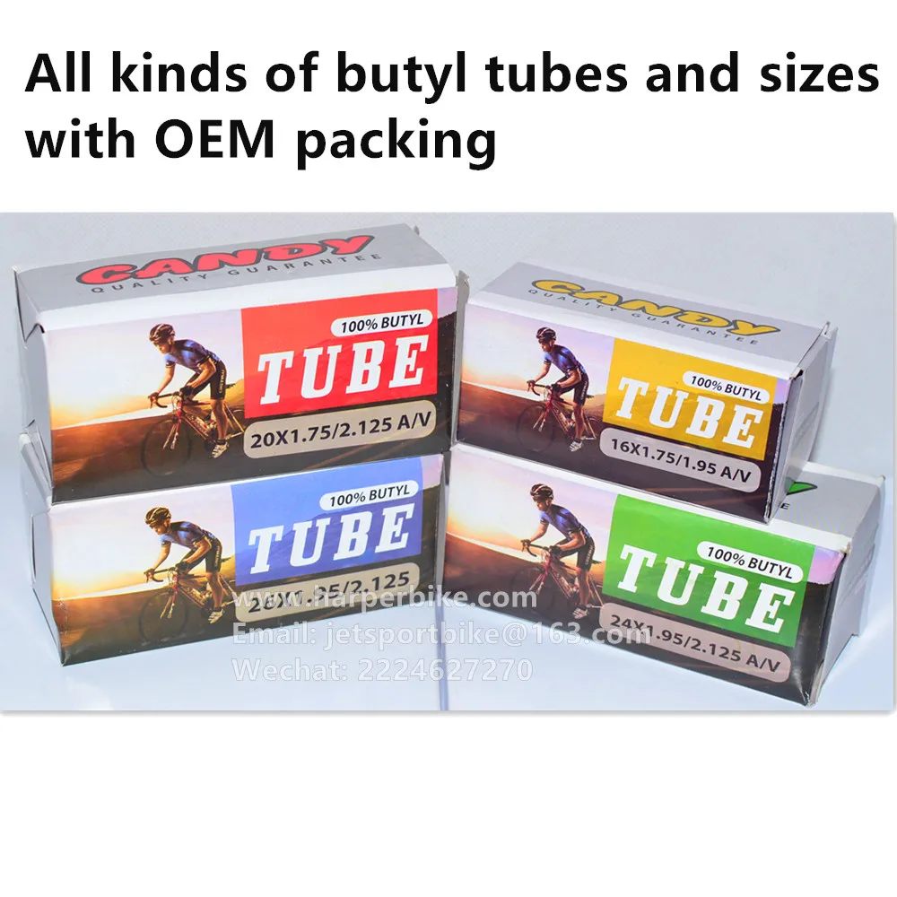 Good value butyl tube for bicycle with various sizes