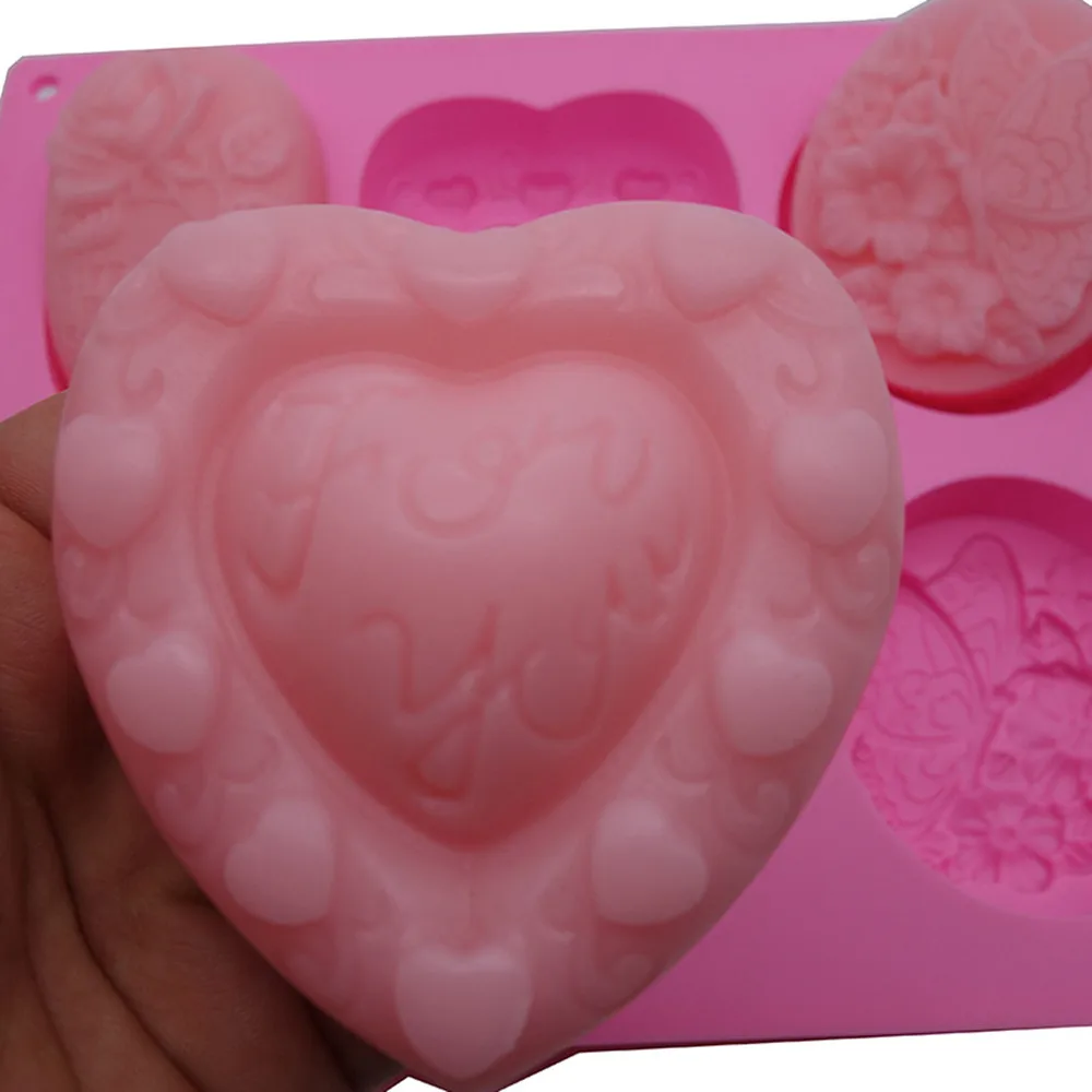BPA  Free 3D Flower Shaped Soap Candy Silicone Molds