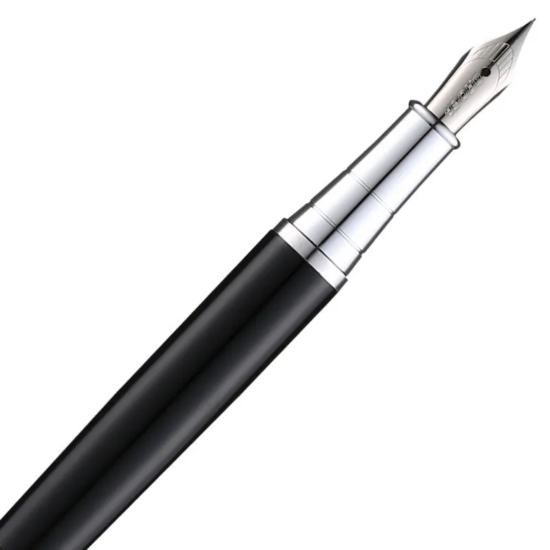 Custom logo metal premium fountain pen, black ink pen
