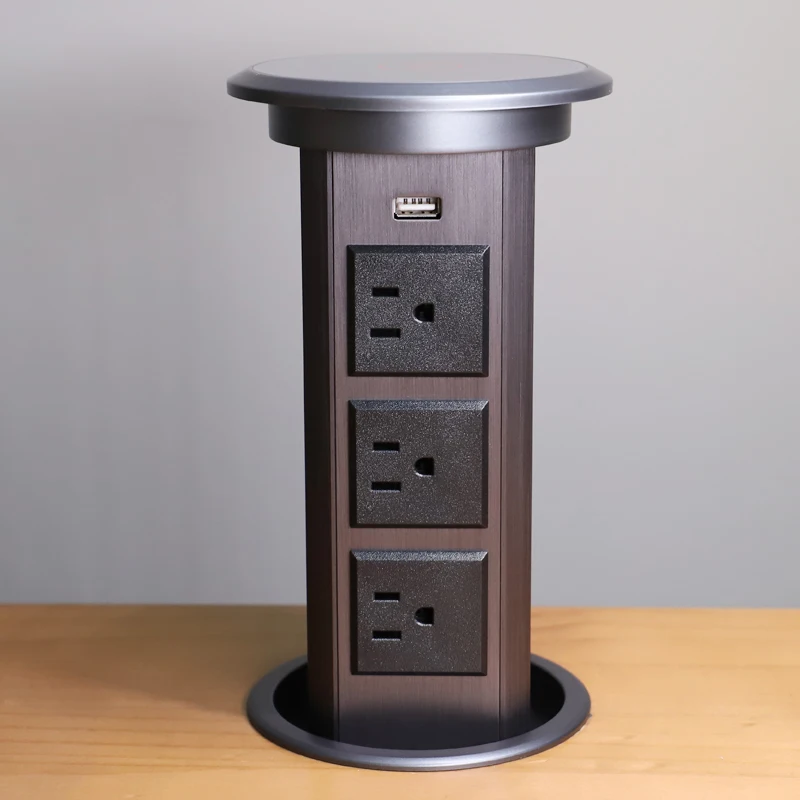 Заводская цена водонепроницаемый США Стандартный интеллектуальный Настольный pop up кухня мощность разъем