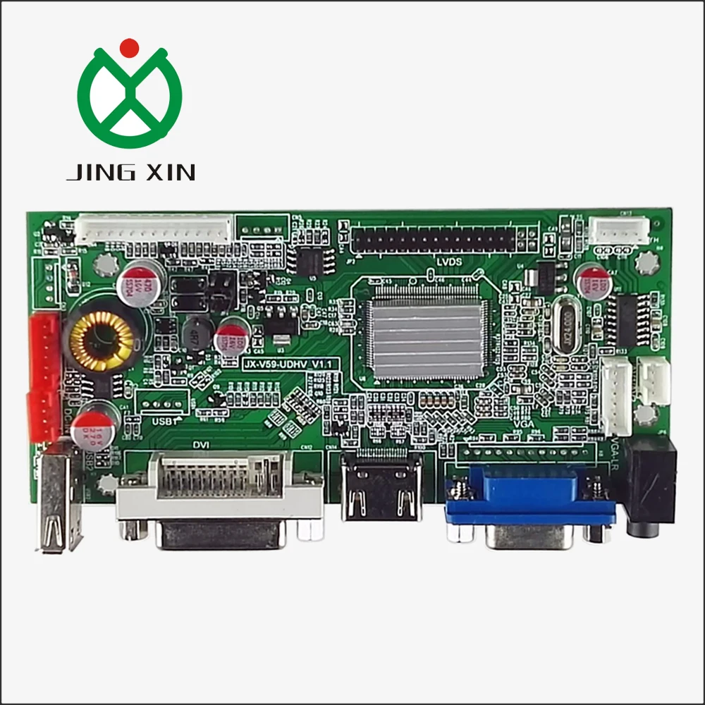 JX-V53UDHV LCD screen monitor LVDS controller  board support HD MI+DVI+VGA+USB+Audio resolution to 1920x1080P suit for 14~55inch