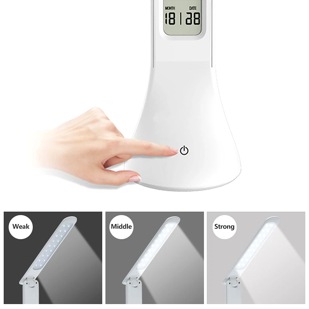 LED Desk Lamp Foldable Dimmable Touch Chargeable Table Light Night Lights